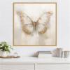 image:imageKate and Laurel Butterfly Neutral 2 Framed Canvas Wall Art by The Creative Bunch Studio 30 x 30 Sylvie Bright Gold Modern Abstract Animals Art for Wall Decor Living Room Bedroom