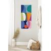 image:imageKate and Laurel Framed Canvas Wall Art Print Abstract 02 Panel 2 by Rachel Lee 18 x 40 Sylvie Natural Frame Modern Contemporary Abstract Art for Wall DecorSylvie White