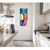 image:imageKate and Laurel Framed Canvas Wall Art Print Abstract 02 Panel 2 by Rachel Lee 18 x 40 Sylvie Natural Frame Modern Contemporary Abstract Art for Wall DecorSylvie White
