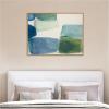 image:imageKate and Laurel Framed Canvas Wall Art Print Coastal Calm I by Amy Lighthall 42 x 32 Sylvie Natural Frame Modern Contemporary Abstract Art for Wall Decor