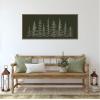image:imageKate and Laurel Framed Canvas Wall Art Print Minimalist Evergreen Trees Sketch by The Creative Bunch Studio 40 x 18 Sylvie Dark Gold Frame Modern Contemporary Nature Art for Wall Decor