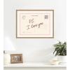 image:imageKate and Laurel Framed Canvas Wall Art Print PS I Love You Postcard by Lucky Guava 24 x 18 Sylvie Beaded Rustic Natural Frame Whimsical Typography Art for Wall Decor