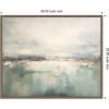 image:imageKate and Laurel Framed Canvas Wall Art Print Subtle Abstract Gray Green Horizon by The Creative Bunch Studio 28 x 23 Sylvie Dark Gold Frame Modern Contemporary Landscape Art for Wall Decor
