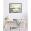 image:imageKate and Laurel Framed Canvas Wall Art Print Subtle Abstract Gray Green Horizon by The Creative Bunch Studio 28 x 23 Sylvie Dark Gold Frame Modern Contemporary Landscape Art for Wall Decor