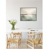 image:imageKate and Laurel Framed Canvas Wall Art Print Subtle Abstract Gray Green Horizon by The Creative Bunch Studio 28 x 23 Sylvie Dark Gold Frame Modern Contemporary Landscape Art for Wall Decor