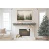 image:imageKate and Laurel Framed Canvas Wall Art Print Traditional Snowy Forest Landscape by The Creative Bunch Studio 38 x 28 Sylvie Natural Frame Traditional Landscape Art for Wall Decor