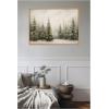 image:imageKate and Laurel Framed Canvas Wall Art Print Traditional Snowy Forest Landscape by The Creative Bunch Studio 38 x 28 Sylvie Natural Frame Traditional Landscape Art for Wall Decor