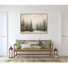 image:imageKate and Laurel Framed Canvas Wall Art Print Traditional Snowy Forest Landscape by The Creative Bunch Studio 38 x 28 Sylvie Natural Frame Traditional Landscape Art for Wall Decor