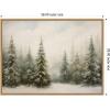 image:imageKate and Laurel Framed Canvas Wall Art Print Traditional Snowy Forest Landscape by The Creative Bunch Studio 38 x 28 Sylvie Natural Frame Traditional Landscape Art for Wall Decor