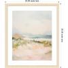 image:imageKate and Laurel Framed Wall Art Print Tranquil Landscape III expansion by Amy Lighthall 22 x 26 Woodgrain Stripe Blonde Frame Coastal Abstract Art for Wall DecorWoodgrain Stripe Blonde