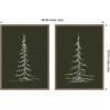 image:imageKate and Laurel Minimalist Evergreen Trees Sketch  2 Piece Framed Canvas Wall Art Set by The Creative Bunch Studio Sylvie Dark Gold Modern Contemporary Nature Art for Wall Decor