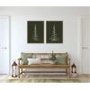 image:imageKate and Laurel Minimalist Evergreen Trees Sketch  2 Piece Framed Canvas Wall Art Set by The Creative Bunch Studio Sylvie Dark Gold Modern Contemporary Nature Art for Wall Decor