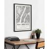 image:imageKate and Laurel Sylvie Atlanta Modern Map Framed Canvas Wall Art by Jake Goossen 18x24 Gray Geography Art for WallBlack