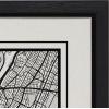 image:imageKate and Laurel Sylvie Atlanta Modern Map Framed Canvas Wall Art by Jake Goossen 18x24 Gray Geography Art for WallBlack