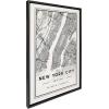 image:imageKate and Laurel Sylvie Atlanta Modern Map Framed Canvas Wall Art by Jake Goossen 18x24 Gray Geography Art for WallBlack