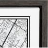 image:imageKate and Laurel Sylvie Austin Modern Map Framed Canvas Wall Art by Jake Goossen 18x24 Gray Decorative Map Art for Wall