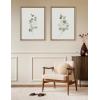 image:imageKate and Laurel Sylvie Beaded Eucalyptus 4a and Eucalyptus 4b Vintage Framed Canvas Wall Art Set by Maja Mitrovic of Makes My Day Happy 2 Piece Set 18x24 Gold Simple Plant Art Set Wall Dcor