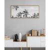 image:imageKate and Laurel Sylvie Coastal Coconut Palm Tree Beach BW Framed Canvas Wall Art by The Creative Bunch Studio 18 x 40 Natural Coastal BeachInspired Home DcorNatural