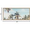 image:imageKate and Laurel Sylvie Coastal Coconut Palm Tree Beach Framed Canvas Wall Art by The Creative Bunch Studio 18 x 40 Natural Beach Inspired Coastal Home DcorNatural