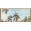 image:imageKate and Laurel Sylvie Coastal Coconut Palm Tree Beach Framed Canvas Wall Art by The Creative Bunch Studio 18 x 40 Natural Beach Inspired Coastal Home DcorNatural