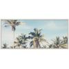 image:imageKate and Laurel Sylvie Coastal Coconut Palm Tree Beach Framed Canvas Wall Art by The Creative Bunch Studio 18 x 40 Natural Beach Inspired Coastal Home DcorWhite
