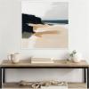 image:imageKate and Laurel Sylvie Coastal Sand Modern Abstract Landscape I Framed Canvas Wall Art by The Creative Bunch Studio 30 x 30 Natural Modern Contemporary Abstract Landscape Decor Living RoomWhite