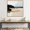 image:imageKate and Laurel Sylvie Coastal Sand Modern Abstract Landscape I Framed Canvas Wall Art by The Creative Bunch Studio 30 x 30 Natural Modern Contemporary Abstract Landscape Decor Living RoomNatural