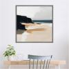 image:imageKate and Laurel Sylvie Coastal Sand Modern Abstract Landscape I Framed Canvas Wall Art by The Creative Bunch Studio 30 x 30 Natural Modern Contemporary Abstract Landscape Decor Living RoomGray