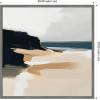 image:imageKate and Laurel Sylvie Coastal Sand Modern Abstract Landscape I Framed Canvas Wall Art by The Creative Bunch Studio 30 x 30 Natural Modern Contemporary Abstract Landscape Decor Living RoomGray