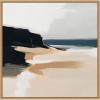 image:imageKate and Laurel Sylvie Coastal Sand Modern Abstract Landscape I Framed Canvas Wall Art by The Creative Bunch Studio 30 x 30 Natural Modern Contemporary Abstract Landscape Decor Living RoomNatural