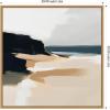 image:imageKate and Laurel Sylvie Coastal Sand Modern Abstract Landscape I Framed Canvas Wall Art by The Creative Bunch Studio 30 x 30 Natural Modern Contemporary Abstract Landscape Decor Living RoomNatural