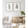 image:imageKate and Laurel Sylvie Eucalyptus 1a and 3b Framed Canvas Wall Art Set by Maja Mitrovic of Makes My Day Happy 2 Piece 18x24 Natural Chic Modern Farmhouse Wall DcorNatural