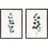 image:imageKate and Laurel Sylvie Eucalyptus 1a and 3b Framed Canvas Wall Art Set by Maja Mitrovic of Makes My Day Happy 2 Piece 18x24 Natural Chic Modern Farmhouse Wall DcorBrown