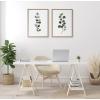 image:imageKate and Laurel Sylvie Eucalyptus 1a and 3b Framed Canvas Wall Art Set by Maja Mitrovic of Makes My Day Happy 2 Piece 18x24 Natural Chic Modern Farmhouse Wall DcorNatural