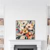 image:imageKate and Laurel Sylvie Garden Bloom Abstract Bouquet II Framed Canvas Wall Art by The Creative Bunch Studio 30 x 30 Beaded Gold Bohemian Boho Flowers Nature Art for Wall Decor Living Room BedroomGold