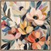 image:imageKate and Laurel Sylvie Garden Bloom Abstract Bouquet II Framed Canvas Wall Art by The Creative Bunch Studio 30 x 30 Beaded Gold Bohemian Boho Flowers Nature Art for Wall Decor Living Room BedroomBeaded Gold