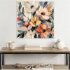 image:imageKate and Laurel Sylvie Garden Bloom Abstract Bouquet II Framed Canvas Wall Art by The Creative Bunch Studio 30 x 30 Beaded Gold Bohemian Boho Flowers Nature Art for Wall Decor Living Room BedroomBeaded White