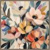 image:imageKate and Laurel Sylvie Garden Bloom Abstract Bouquet II Framed Canvas Wall Art by The Creative Bunch Studio 30 x 30 Beaded Gold Bohemian Boho Flowers Nature Art for Wall Decor Living Room BedroomGold