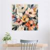 image:imageKate and Laurel Sylvie Garden Bloom Abstract Bouquet II Framed Canvas Wall Art by The Creative Bunch Studio 30 x 30 Beaded Gold Bohemian Boho Flowers Nature Art for Wall Decor Living Room BedroomWhite