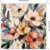 image:imageKate and Laurel Sylvie Garden Bloom Abstract Bouquet II Framed Canvas Wall Art by The Creative Bunch Studio 30 x 30 Beaded Gold Bohemian Boho Flowers Nature Art for Wall Decor Living Room BedroomWhite