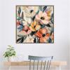 image:imageKate and Laurel Sylvie Garden Bloom Abstract Bouquet II Framed Canvas Wall Art by The Creative Bunch Studio 30 x 30 Beaded Gold Bohemian Boho Flowers Nature Art for Wall Decor Living Room BedroomBeaded Gold