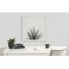 image:imageKate and Laurel Sylvie Haze Agave Succulent Framed Canvas Wall Art by The Creative Bunch Studio 22x22 Gray Decorative Succulent Art for WallWhite