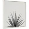 image:imageKate and Laurel Sylvie Haze Agave Succulent Framed Canvas Wall Art by The Creative Bunch Studio 22x22 Gray Decorative Succulent Art for WallWhite