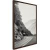 image:imageKate and Laurel Sylvie Highland Cow Wandering and Vintage Botanical Black and White Framed Linen Canvas Wall Art Set by Various Artists Set of 3 two 16x20 and one 23x33 Natural Finish Frames Neutral Decorative Landscape Art for WallBrown