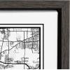 image:imageKate and Laurel Sylvie Houston Modern Map Framed Canvas Wall Art by Jake Goossen 18x24 Gray Decorative Map Art for Wall