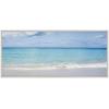 image:imageKate and Laurel Sylvie I Want to go Back Framed Canvas Wall Art by Vidal Hernandez 18x40 White Wide Ocean Beach Landscape Art for Wall