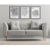 image:imageKate and Laurel Sylvie Los Angeles Modern Map Framed Canvas Wall Art by Jake Goossen 18x24 Gray Decorative Map Art for Wall