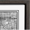 image:imageKate and Laurel Sylvie Los Angeles Modern Map Framed Canvas Wall Art by Jake Goossen 18x24 Gray Decorative Map Art for Wall