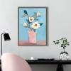 image:imageKate and Laurel Sylvie Magnolia Blooms Framed Canvas Wall Art by Kate Aurelia Holloway 18x24 Gray Abstract Floral Art for WallGrey