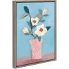 image:imageKate and Laurel Sylvie Magnolia Blooms Framed Canvas Wall Art by Kate Aurelia Holloway 18x24 Gray Abstract Floral Art for WallGrey
